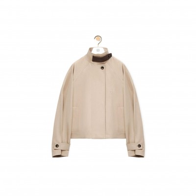 LOEWE SHORT PARKA IN COTTON AND SILK S359Y02XFE-2140
